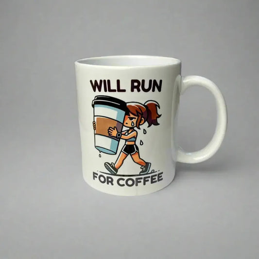 Tassen Bundle "Will run for coffee" Frau & Mann