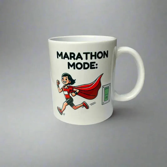 Tasse "Marathon mode on" Frau