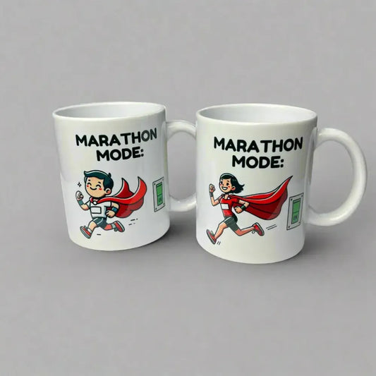 Tassen Bundle "Marathon mode on" Frau & Mann